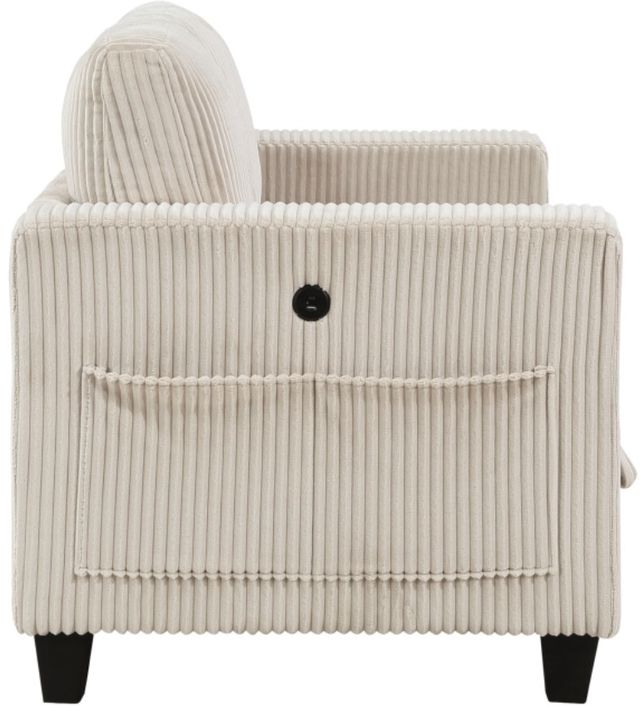 Homelegance® Walterboro Beige Loveseat with Storage, Storage Pouches and Charging Ports-3