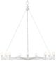 Currey & Company Serpentina Gesso White Chandelier-0