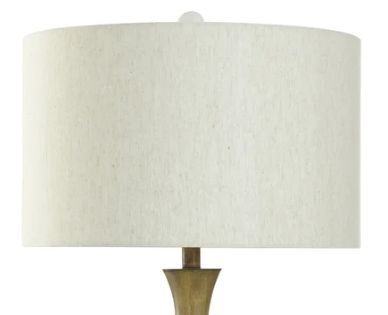 Stylecraft Brown/White Carved Roanoke Table Lamp-1