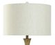 Stylecraft Brown/White Carved Roanoke Table Lamp-1