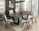 Homelegance® Rochelle Oak Dining Table with Black Base-1