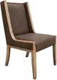 International Furniture Direct Balam Brown/Stained Brown Upholstered Dining Side Chair-0
