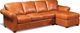 Campio Furniture Legacy Leather Trenton Orange Sectional Sofa Set-0