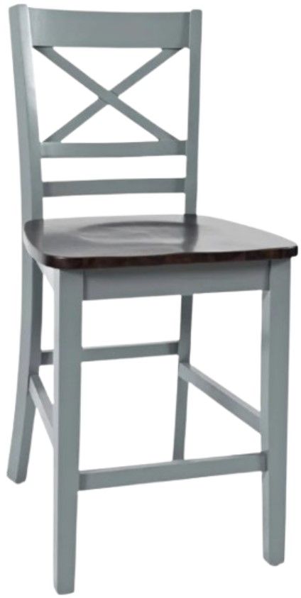 Jofran Inc. Asbury Park 6-Piece AP Gray/Autumn Brown Counter Dining Set-4