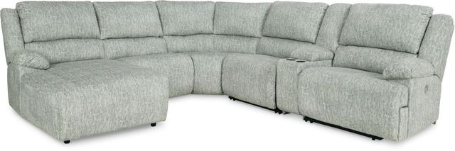 Signature Design by Ashley® McClelland 6-Piece Gray Power Reclining Left-Arm Facing Sectional and Chaise with Console-0