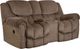 HomeStretch Del Mar Taupe Manual Rocking Reclining Loveseat with Console-0
