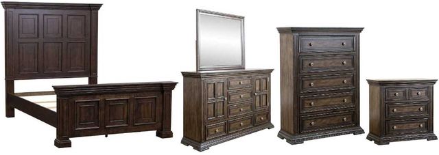 Liberty Furniture Big Valley 5-Piece Brownstone Queen Panel Bedroom Set-0