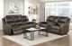 Homelegance® Austin Brown Double Manual Reclining Loveseat with Center Console-1