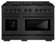 ZLINE Paramount 48" 6.7 Cu. Ft. Black Satin Stainless Steel Gas Range with 8 Burner DuoPro™ Cooktop and Dual Oven with Black Matte Accent-0
