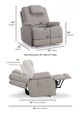 Flexsteel® Zecliner Model 2 Dove Power Lift Sleep Recliner with Power Headrest and Lumbar-2