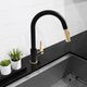 ZLINE Autograph Edition Champagne Bronze/Matte Black Gemini Pull Down Single Handle Kitchen Faucet-4