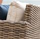 Sunset West Havana Aged Tobacco Resin Wicker Outdoor Club Chair with Canvas Flax Cushion-2