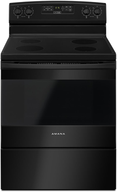 Amana® 30" Black Freestanding Electric Range