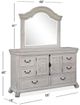 Magnussen Home® Bronwyn Alabaster/Toasted Nutmeg Dresser and Shaped Mirror-2