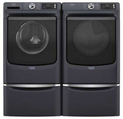 Maytag® 27" W x 16” H Midnight Steel Laundry Pedestal-3