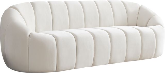 Meridian Furniture Elijah Cream Velvet Sofa-0