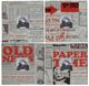 A & B Home 4-Piece Multicolored 9.8" Newspaper Print Photo Frame-0