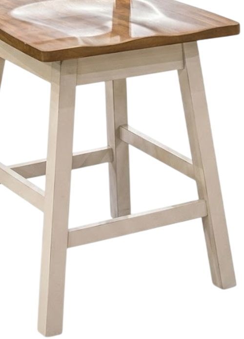 Signature Design by Ashley® Jendanton Antique White/Brown Swivel Bar Stool-3