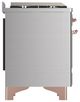 Ilve® Majestic III 36" Stainless Steel Pro Style Dual Fuel Liquid Propane Range with Solid Door and Copper Trim-4