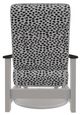Telescope Casual Leeward Agra Classic/Warn Gray Fabric/Polymer Outdoor Cushion Swivel Hidden Rocker with Chestnut Rustic Arms-3