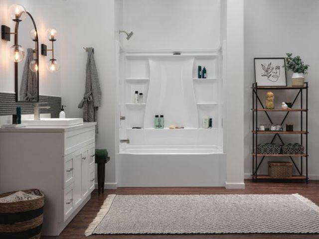 Delta Modern Monitor 14 Series 16" Stainless Tub and Shower Trim-4