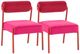 TOV Furniture Jolene 2-Piece Pink/Red Velvet Dining Chair Set-0