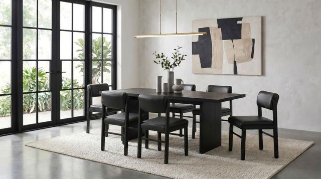 Coaster® Decker 7-Piece Black Dining Table Set-1