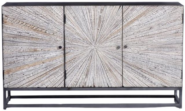 Jofran Inc. Astral Plains Reclaimed Gray 3-Door Accent Cabinet-2