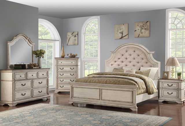 New Classic® Furniture Anastasia Queen Antique Bisque Bedroom Set