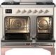 Ilve® Majestic III 40" Antique White Pro Style Dual Fuel Natural Gas Range with Triple Glass Door and Copper Trim-4
