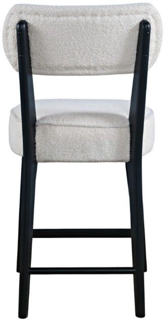 Jofran Inc. Urban Archive Wes Black/White Upholstered Counter Stool-3