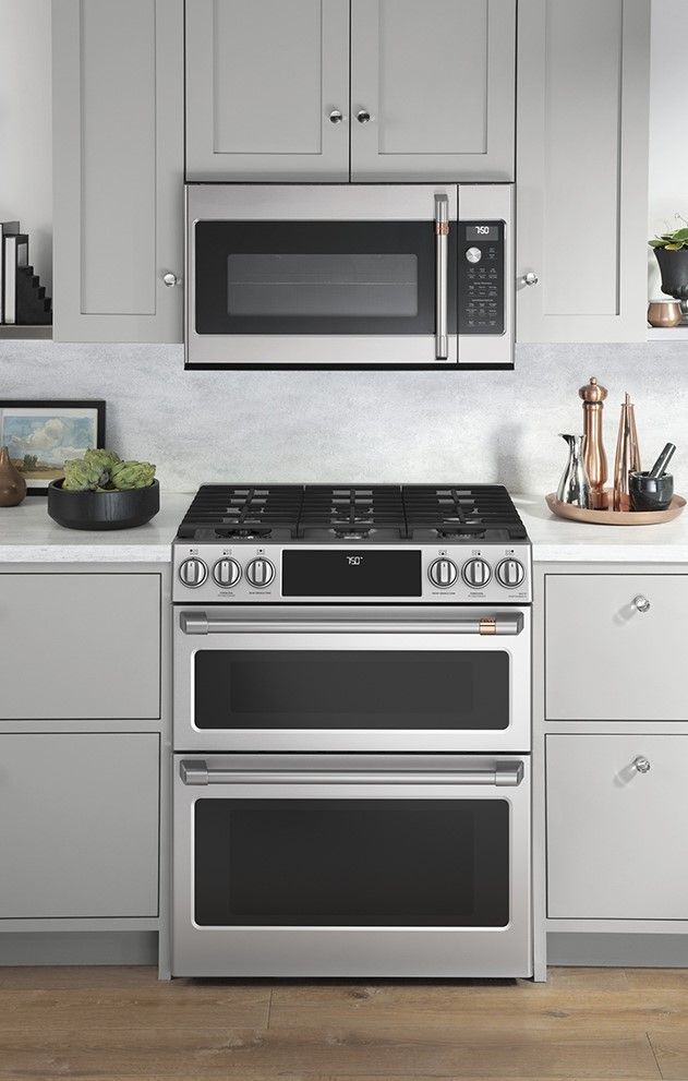 Café™ 30" Stainless Steel Slide In Double Oven Gas Range-3
