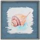 Crestview Collection Aqua Shells 3-Piece Blue/Coral Wall Art Set-3
