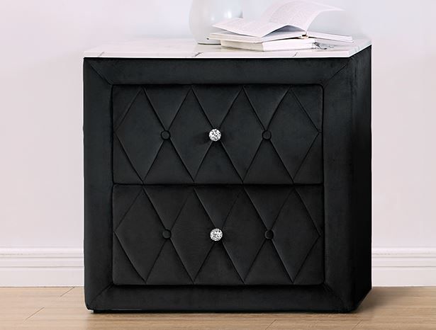Crown Mark Annabelle Black Nightstand-1