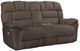 Corinthian Furniture Baker Brown Power Reclining Loveseat with Console-0