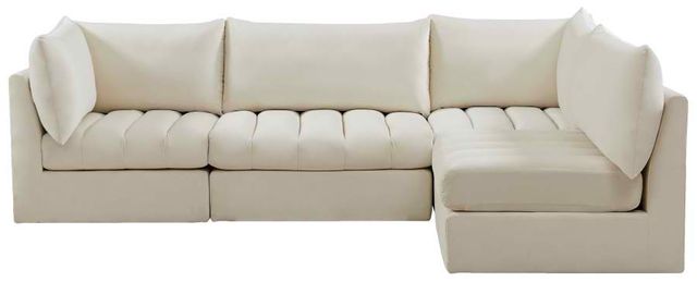 Meridian Furniture Jacob 4-Piece Cream Modular Sectional-1