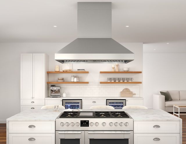 Zephyr Titan Pro 54" Stainless Steel Island Range Hood with TruHue™-1