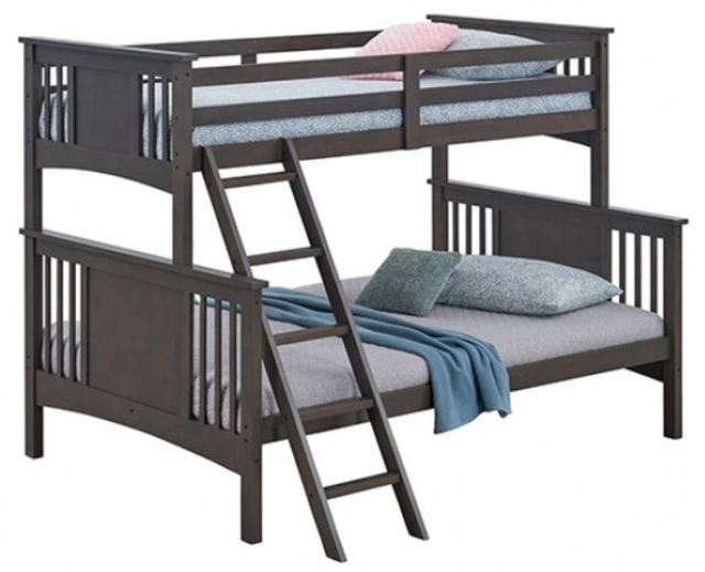 Furniture of America® Spring Creek Stain Gray Twin/Full Bunk Bed-0