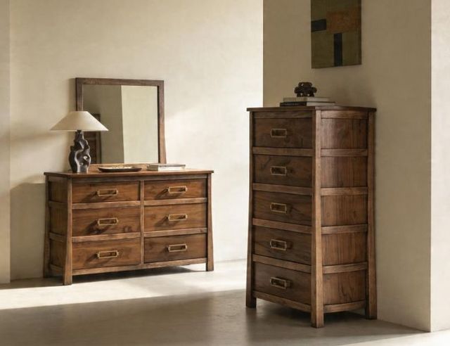 International Furniture Direct Roots Brown Chest-1