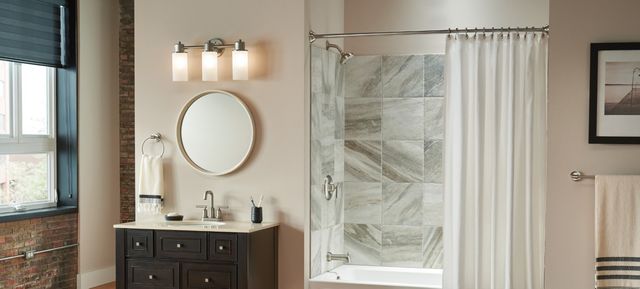 Moen® Iso™ Brushed Nickel Three Globe Bath Light-2