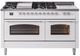Ilve® Nostalgie II Series 60" White Pro Style Dual Fuel Range-0