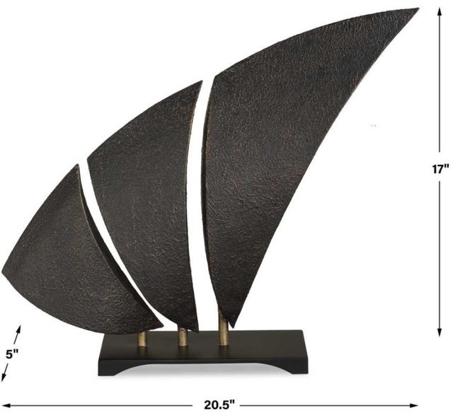Uttermost® Wind Crest Dark Bronze Sculpture-2