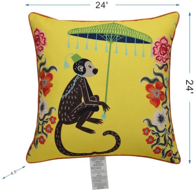 Stylecraft Dann Foley Lifestyle Yellow 24" Designer Pillow-2