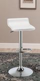 Coaster® Bidwell 2-Piece White/Chrome Upholstered Bar Chairs-2