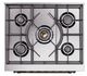 Ilve® Nostalgie II Noblesse 30'' Emerald Green Pro Style Dual Fuel Range with Burnished Trim-2