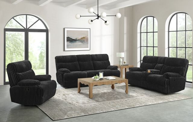 Elements International Admiral Masis Black Manual Recliner-1
