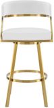 Armen Living Saturn Gold/White Swivel Bar Stool-3