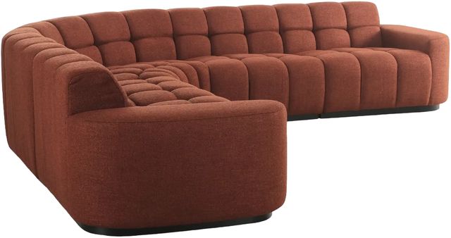 Moe's Home Collection Roman 5-Piece Rust L-Shaped Sectional-2