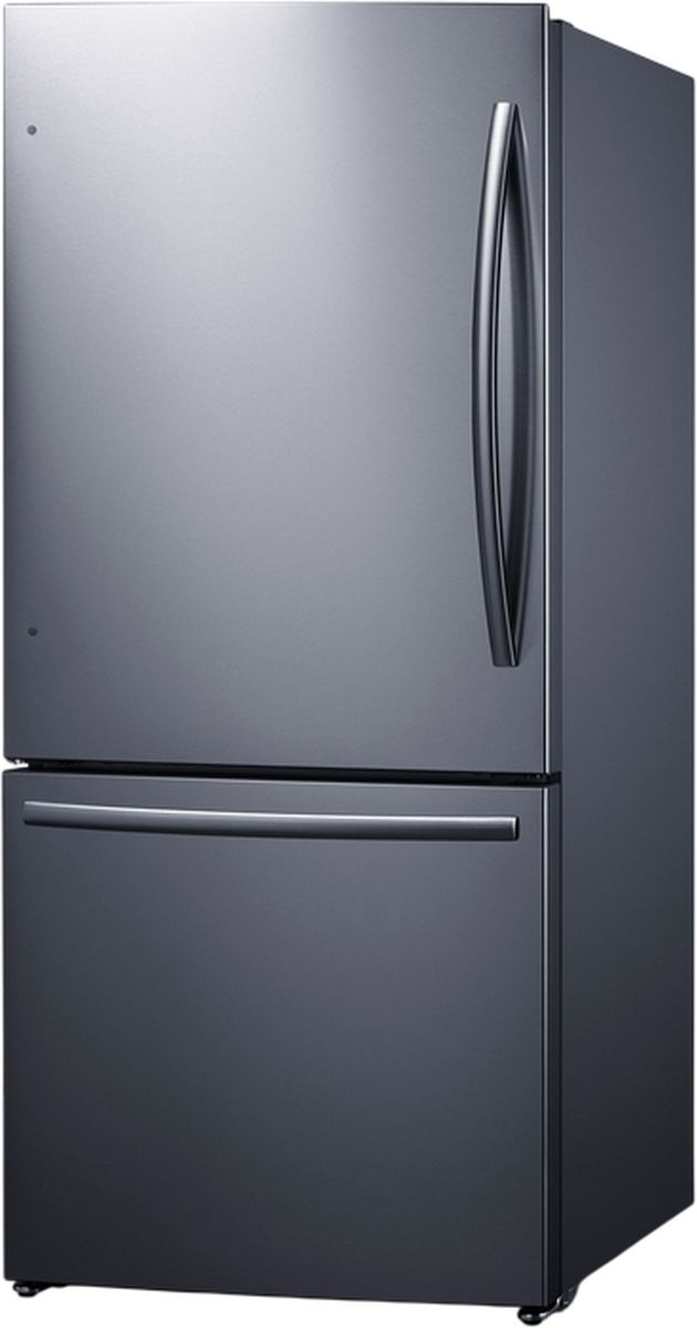 Summit® 31" 17.2 Cu. Ft. Stainless Steel Counter Depth Bottom Freezer Refrigerator-2