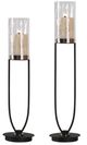 Uttermost® Durga 2-Piece Matte Black Candleholders Set-0